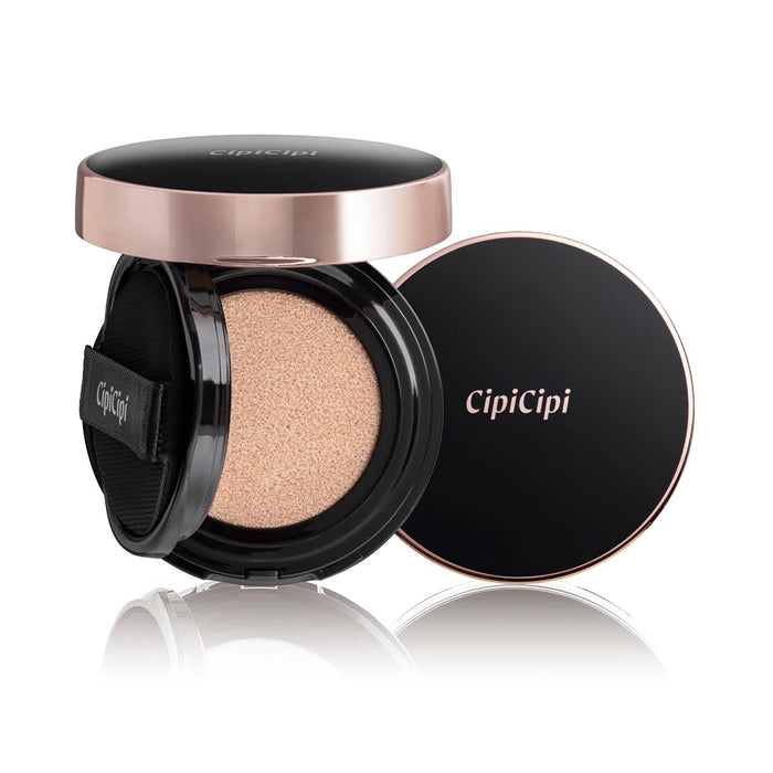 CipiCipi Fitted Skin Cushion, Mini Cushion Foundation (02, Natural Beige), 0.2 oz (7 g), Crumble Resistant, Coverage