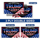 Trump 2024 Flag 3x5 FT President Trump Flag Take America Back Banner Indoor Outdoor Double Sided 3 Ply With Vivid Patriotic Colors Design UV & Fade Resistant 2 Brass Grommets