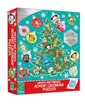 Ceaco - Disney's 100th Anniversary – Mickey And Friends – 12 Days Of Christmas Advent Calendar Puzzles – Eleven 100 Piece Mini Ornament Jigsaw Puzzles And One 300 Piece Christmas Tree Jigsaw Puzzle – 1,400 Total Pieces