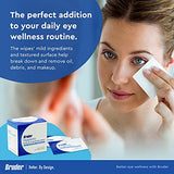 Bruder Hygienic Eyelid Cleansing Wipes (Pack of 2) | Rinse-free Exfoliating Wipes Remove Excess Oil and Debris from Eyelids & Lashes | 30 Count Box