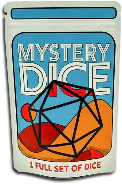 1985 Games Mystery Dice, Set of 7 Polyhedral Dice, Wide Range of Patterns, Gaming Dice, Suitable for Role Playing, Table Games (Mystery Pack of 1)