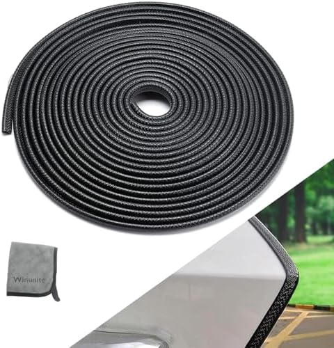 Winunite 32.8Ft(10M) Car Door Edge Guards Black, Fits Most Vehicles, No Glue Required, Fade-Resistant, U-Shaped Automotive Trim Car Door Edge Protector for Trucks SUV Sedans