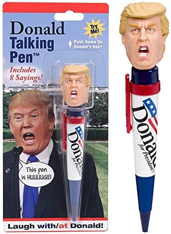 OUR FRIENDLY FOREST Talking Donald Trump Pen - Collectible Edition - Multiple Authentic Voice Recordings - Patriotic Desktop Memorabilia, Republican Present for Fathers