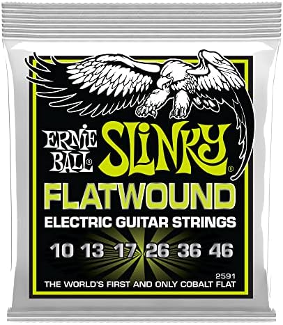 Ernie Ball Regular Slinky Flatwound Electric Guitar Strings 10-46 Gauge (P02591)