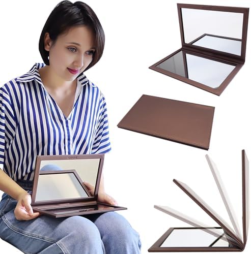 Adjustable Vitrectomy Mirror - Large Size, Brown, Face Down Mirror, Watch TV During Eye Surgery Recovery