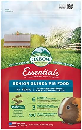 Oxbow Essentials Senior Guinea Pig Food - All Natural Food Pellets for Senior Guinea Pigs - 4 lb.