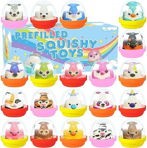 20 Pack Party Favors for Kids Filled with Squishy Toys,Birthday Goodie Bag Stuffers,Kids Classroom Prizes, Pinata Stuffers,Carnival Prizes,Treasure Box Toys for Boys & Girls