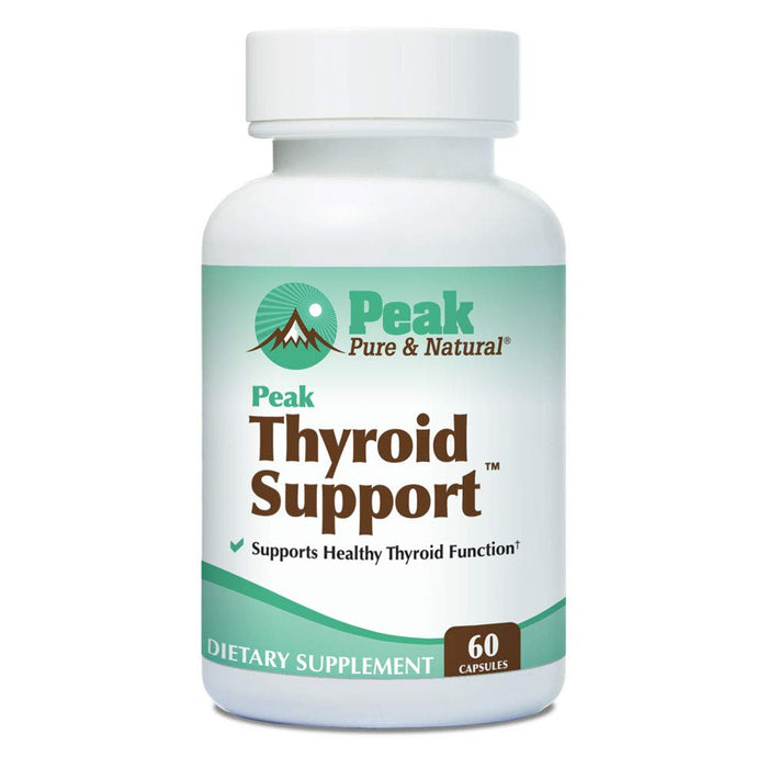 Peak Pure & Natural Thyroid Support Thyroid Supplement and Metabolism Booster to Support Weight Maintenance | Iodine Supplement Designed for Underactive Thyroid | 60 Capsules