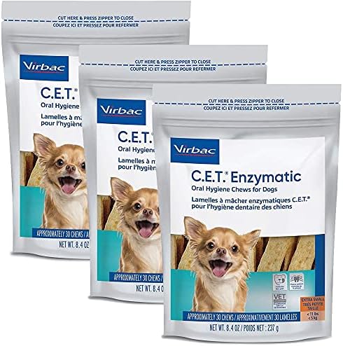 C.E.T. Enzymatic Oral Hygiene Chews for Petite Dogs, 90 Count