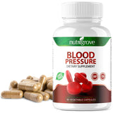 nutrigrove Blood Pressure Dietary Supplement – 90 Vegetable Capsules of Natural high Blood Pressure