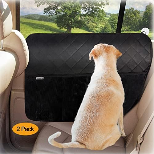 2PCS Car Door Protector for Dogs Pet Car Door Cover-Waterproof Scratchproof Nonslip Durable Car Door Protector, Machine Washable Pet Vehicle Door Guard (2 Packs Universal Fit)