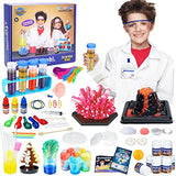 STEM Science Kits For Kids - 56 Science Lab Experiments For Teenagers Age 8-10-12-14 Volcano Crystal Growing Chemistry Projects,Educational Activities Toys Game For Boy & Girl Christmas Birthday Gifts