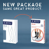 JOBST Relief Knee High Graduated Compression Socks 30-40mmHg - Comfortable Unisex Design - Open Toe, Beige, Medium