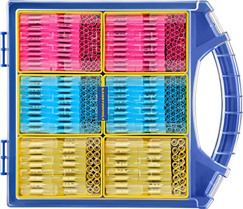 haisstronica 660PCS Marine Grade Heat Shrink Butt Connectors Kit,AWG 22-10 Waterproof Electrical Wire Connectors,Tinned Red Copper Butt Splice Connectors,with Removable Storage Bins(3Colors/3Sizes)