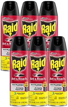 Raid Ant & Roach Killer Lemon Scent, 17.5 OZ (6)