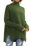 LILLUSORY Christmas Sweaters Womens Green Turtleneck Oversized Fall Fashion Sweater Dress 2024 Trendy Long Pullover Knit Tops