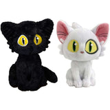 Seaehey Black Cat Plush Toy Dajiin Doll Figure Anime Movie Cute Stuffed Sadajiin Toys Animal Kitten Plushies Gift (Black Cat, 9.84 inches Tall)