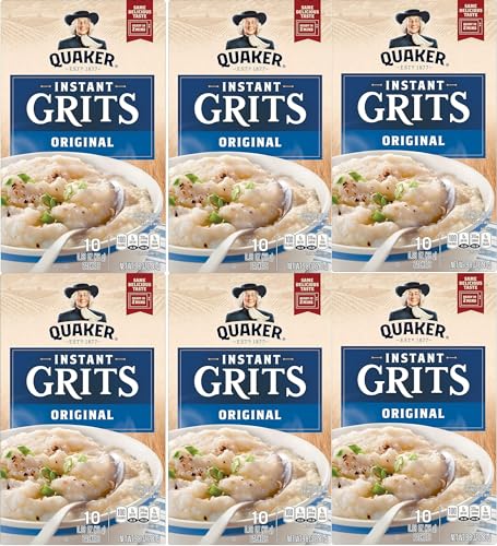 Quaker, Instant Grits, Original, 12 Count, 12oz Box (Pack of 6)