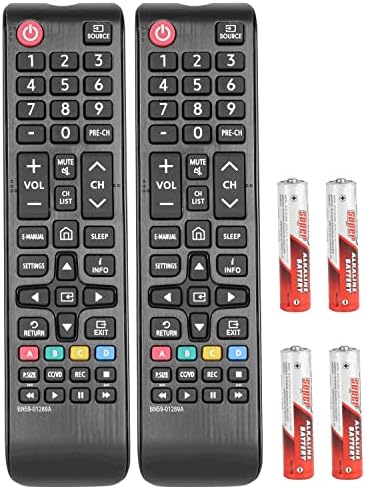 【Pack of 2】 BN59-01289A Remote Control Compatible with Samsung TV TM1240A MU6070 Series UN40MU6290 UN43MU6290 UN43MU6290F UN50MU6070 UN50NU710D UN55MU6290 Replacement Controller with Batteries