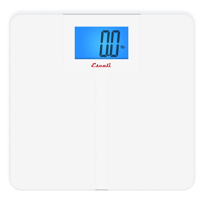 Escali High Capacity Anti-Slip Digital Bathroom Scale for Body Weight with Extra-High 562-lb Capacity, Batteries Included