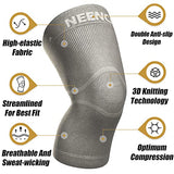 NEENCA Ultra-thin Knee Sleeve for Knee Pain, Lightest Knee Compression Sleeve with Graphene Ions Infused Fabric for Pain Relief, Swelling, Arthritis, Poor Circulation, Running, Sport- FSA/HSA Approved