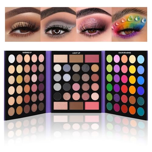 UCANBE Pretty All Set Eyeshadow Palette Pro 86 Colors Makeup Kit Matte Shimmer Eye Shadow Highlighters Contour Blush Powder All In One Makeup Pallet Holiday Christmas Valentine's Day Gift Set