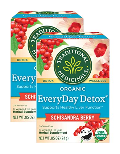 Traditional Medicinals Everyday Detox Herbal Wrapped Tea Bags - 16 ct - 2 Pk