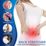 MINOLL Back Stretcher for Lower Back Pain Relief, 3 Level Adjustable Lumbar Back Cracker Board, Back Cracking Device, Back Massager for Scoliosis, Spine Decompression (Black)