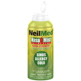NeilMed NasaMist All in One Multi Purpose Saline Spray, 6.3 Fl Oz & NasaMist Hypertonic Extra Strength Saline Spray,Green 4.5 fl oz (Pack of 1)