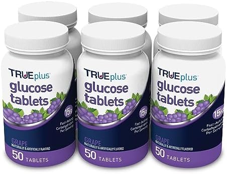 TRUEplus® Glucose Tablets, Grape Flavor - 50ct Bottle – 6 Pack
