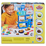 Play-Doh Kitchen Creations Busy Chef's Restaurant Playset, 2-Sided Play Kitchen Set, Preschool Cooking Toys, Kids Arts & Crafts, Ages 3+