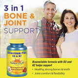 Nature's Life Strontium Plus Vitamins D3 & K2 | Bioavailable Formula May Help Support Healthy Bone Density & Joint Health | 60 Tablets