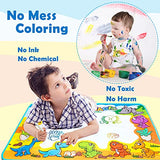 Kids Toys Water Doodle Mat: Dinosaur Painting Coloring Pad for Toddlers 1-3 - Aqua Magic Drawing Board for 2 3 4 Year Old Toddler Arts and Crafts Christmas Birthday Gifts for Girls Boys Age 2-4 3-5