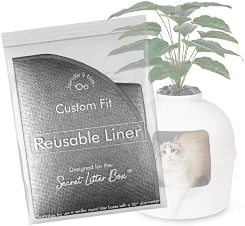 Reusable Litter Box Liners by Bundle & Bliss, 3-Pack - Easy to Clean, Non-Slip Litter Liners For Secret Litter Box - Durable Design, Waterproof, Scoop & Scratch-Resistant, Leak Proof, Machine-Washable