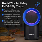 FVOAI Fruit Fly Trap Indoor, Fruit Fly Traps for Indoors H3 Mosquito Zapper Indoor Insect Trap with Suction, Time Setting, Bug Light & 10 Pcs Sticky Glue Boards (Blue)
