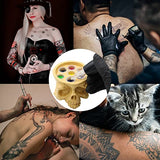 CINRA Ink Cap Holder with 100Pcs Tattoo Ink Caps, 1Pc Tattoo Ink Cups Holder with 100Pcs Large Tattoo Ink Cups Tattoo Pigment Cups Stand and Pigment Caps Cups Kit for Tattoo Ink Beginners and Artists