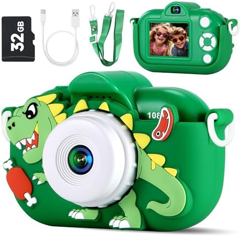 Kids Camera Boys Toys for 3 4 5 6 7 8 9 Years Old Boys, 48MP Dual Lens Kids Digital Camera Toddler Camera Christmas Birthday Gifts, 1080P HD Video Selfie Camera with 32G SD Card
