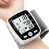 PEAKME Blood Pressure Monitor Adjustable Wrist Blood Pressure Cuff 2 x 99 Readings Digital Rechargeable Blood Pressure Machine with Voice Broadcasting with Carrying Case for Home Use, Small, Black