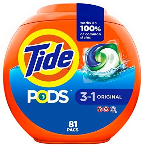 Tide PODS Laundry Detergent Soap PODS, High Efficiency (HE), Original Scent, 81 Count