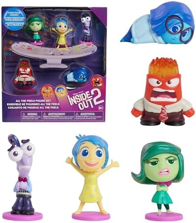 Disney and Pixar Inside Out 2 All the Feels Figure Set, Kids Toys for Ages 3 Up by Just Play
