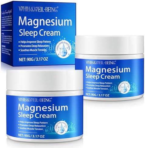 WHLH & WELL-BEING Magnesium Oil for Feet–Magnesium Cream– Magnesium Lotion–Topical Magnesium Chloride 2PCS