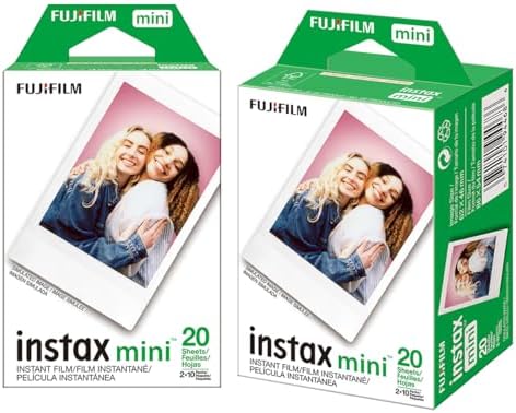 Fujifilm Instax Mini Instant Film, 2 x 10 Shoots X 2Pack (Total 40 Shoots) Value Set