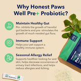 Honest Paws Well Pre+Probiotics for Dogs & Cats 2-PACK each 30 Packets