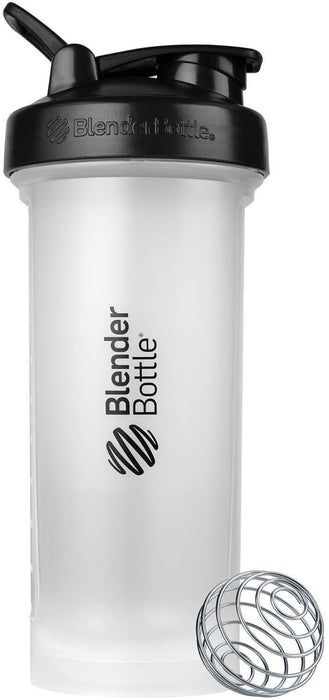 BlenderBottle Classic V2 Shaker Bottle Perfect for Protein Shakes and Pre Workout, 45-Ounce, Clear/Black