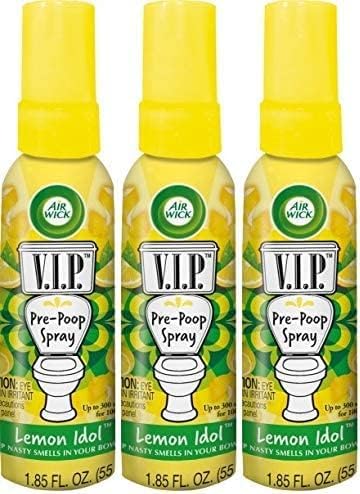 Air Wick V.I.P. Pre-Poop Toilet Perfume, Lemon Idol, 1.85 Fl Oz (Pack of 3)