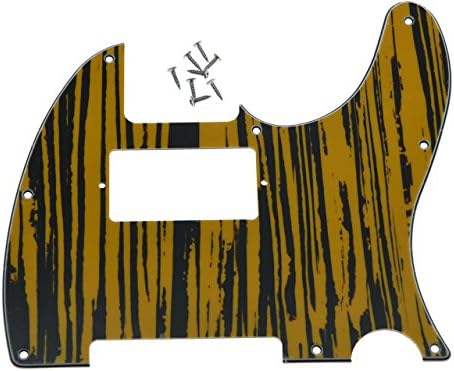 KAISH 8 Hole Tele Guitar Humbucker Pick Guard TL Pickguard for USA/Mexico Telecaster/Tele Tawny Stripe