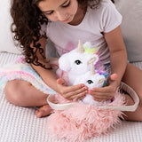 Perfectto Design Unicorn Toy for Girls Age 3-10; 4 PCS Set - Mommy and Baby Stuffed Animals, Bag and a Doll Blanket. Unicorn Gift for 3-8 Year Old Birthdays and Christmas