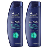 Head & Shoulders Clinical Strength Dandruff Shampoo, Selenium Sulfide Dandruff Defense, Intensive Itch Relief, Seborrheic Dermatitis Relief, Cooling Menthol, 13.5 Fl Oz Each, 2 Pack