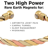 MAGNETJEWELRYSTORE Magnetic Therapy Copper Bracelet High Power Triple Cuff