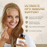 HPD Rx ONE Immunity Boost Multivitamin HPV Supplements for Women and Men | Advanced Immunity Defense Support | Helps HPV Immune Response | 1-Month Supply, 180 Capsules, Pack of 1